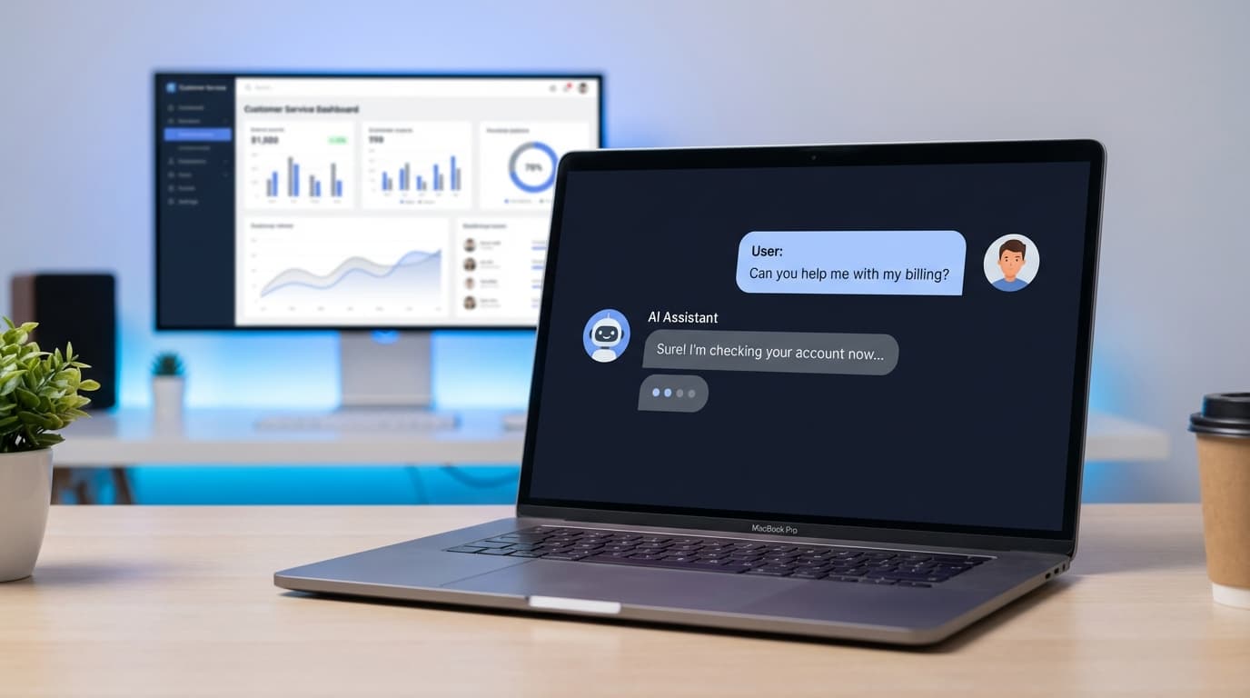 AI chatbot conversation interface with intelligent customer support