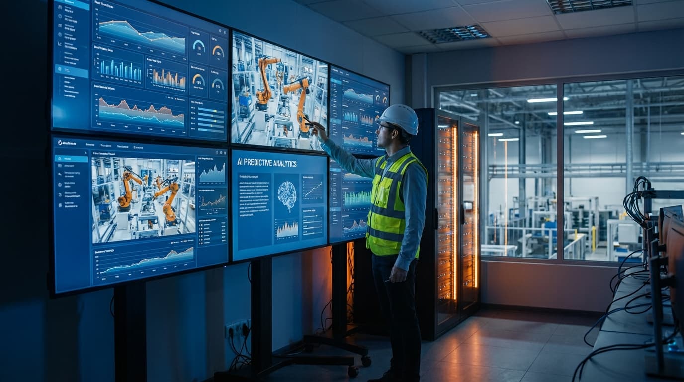 AI-powered smart factory manufacturing dashboard