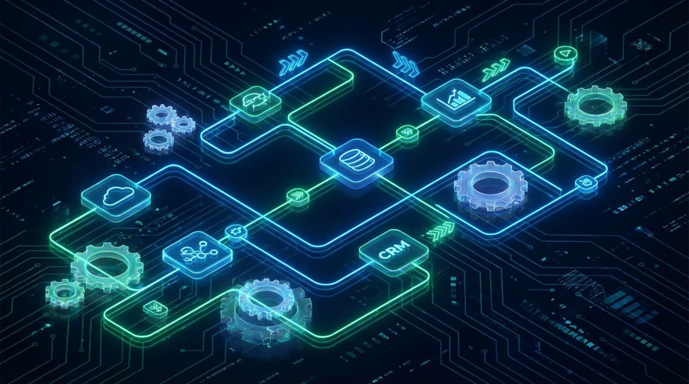 AI workflow automation dashboard with process monitoring and analytics